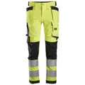 Snickers Allroundwork arbejdsbukser med hylsterlommer stretch klasse 2 hi-vis gul/sort