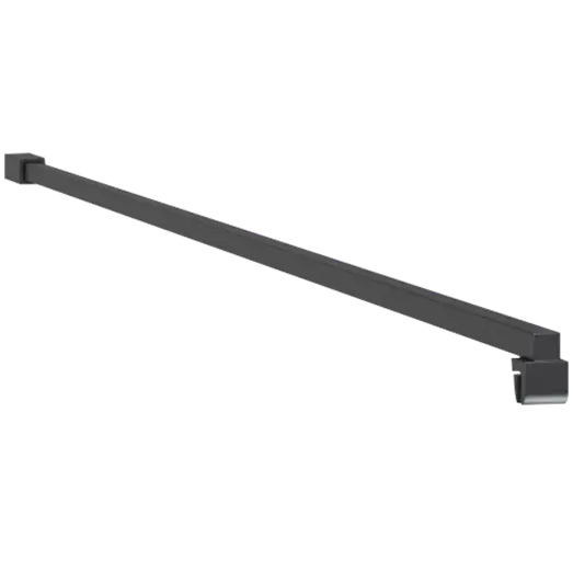 Milobad forhængsstang til brusevæg 110 cm sort