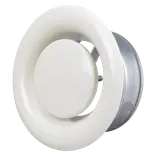 Duka DKU udsugningsventil inkl. ramme hvid Ø125 mm