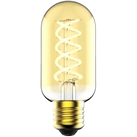 Nordlux Deco E27 T45 spiral dim dekorativ pære 2200K guldfarvet