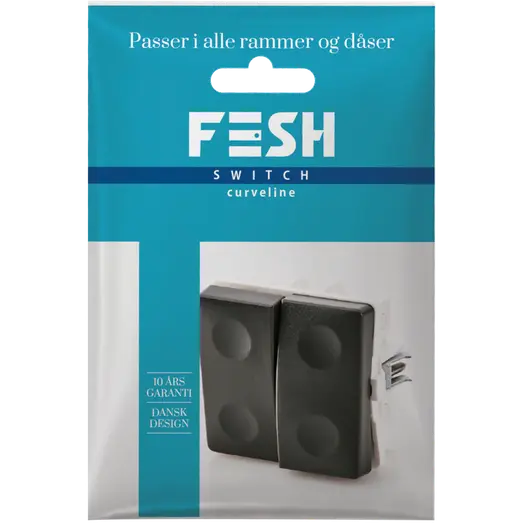 FESH SWITCH Curveline krone afbryder 1,0 koksgrå 
