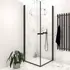 Scanbad brusedør 99x200 cm mat sort