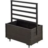 Plus Plantekasse m/espalier 88x48 cm inkl. hjul grundmalet sort