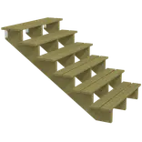 Plus Terrassetrappe 6 trin 105x151 cm 34,2° 120 cm