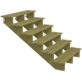 Plus Terrassetrappe 6 trin 105x151 cm 34,2° 120 cm