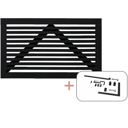 PLUS Tokyo enkeltlåge 150×90 cm sort inkl. sort beslag