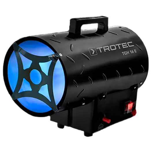 Trotec TGH 16 E gasvarmekanon 15 kW – mobil varmeblæser til værksted & byggeplads