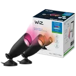 Philips WiZ udendørs bedlamper spot startsæt 10W sort