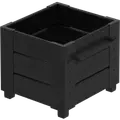 PLUS Cubic blomsterkasse m/fødder 46×50 cm sort