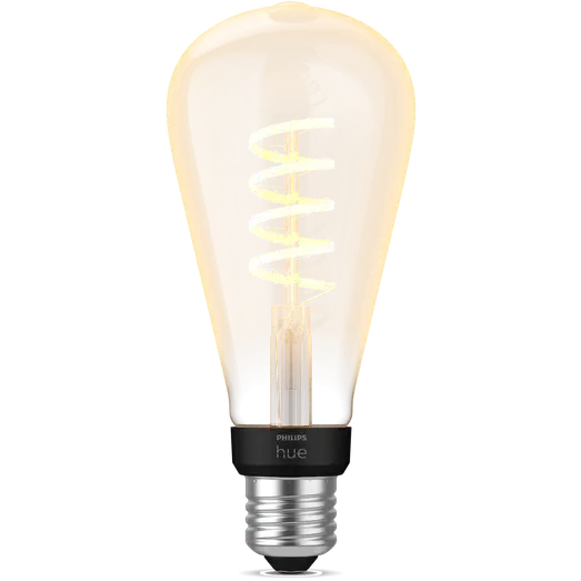 Philips Hue LED edison pære E27 7W ST72 filament hvid ambiente