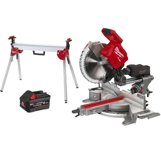 Milwaukee M18™ FMS305-121 kap-/geringssav m/6Ah batteri og arbejdsbord