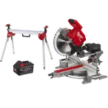 Milwaukee M18™ FMS305-121 kap-/geringssav m/6Ah batteri og arbejdsbord