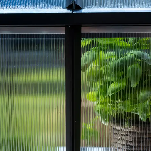 Halls ICON 6 drivhus 4,9 m² (6'x8') sort m/4 mm polycarbonat