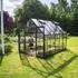 Halls ICON 8 8,1 m² sort m/3 mm delt glas og fundament