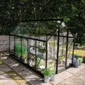 Halls ICON 6 6,1 m² sort m/3 mm delt glas og fundament