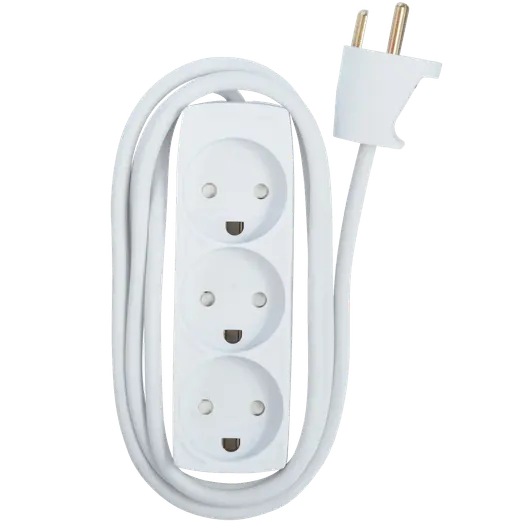 E-line stikdåse 3-vejs med jord 1,5 m