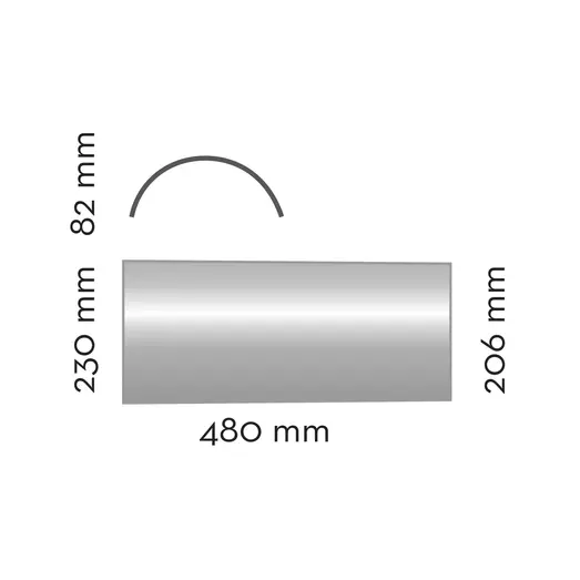 Swisspearl konisk rygning 480 mm sortblå