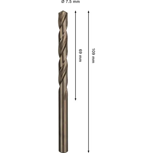 Bosch PRO Stainless Steel HSS-Co-spiralbor, 7,5x69x109 mm