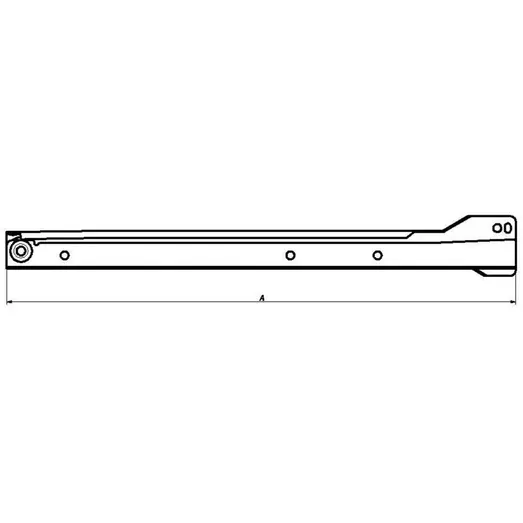 PN skuffeskinne 450 mm hvid