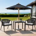Fur parasol Ø3 m sort