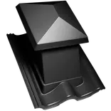 Ibf Dobbelt-S Udluftningshætte, 420X332 Mm, Sort.
