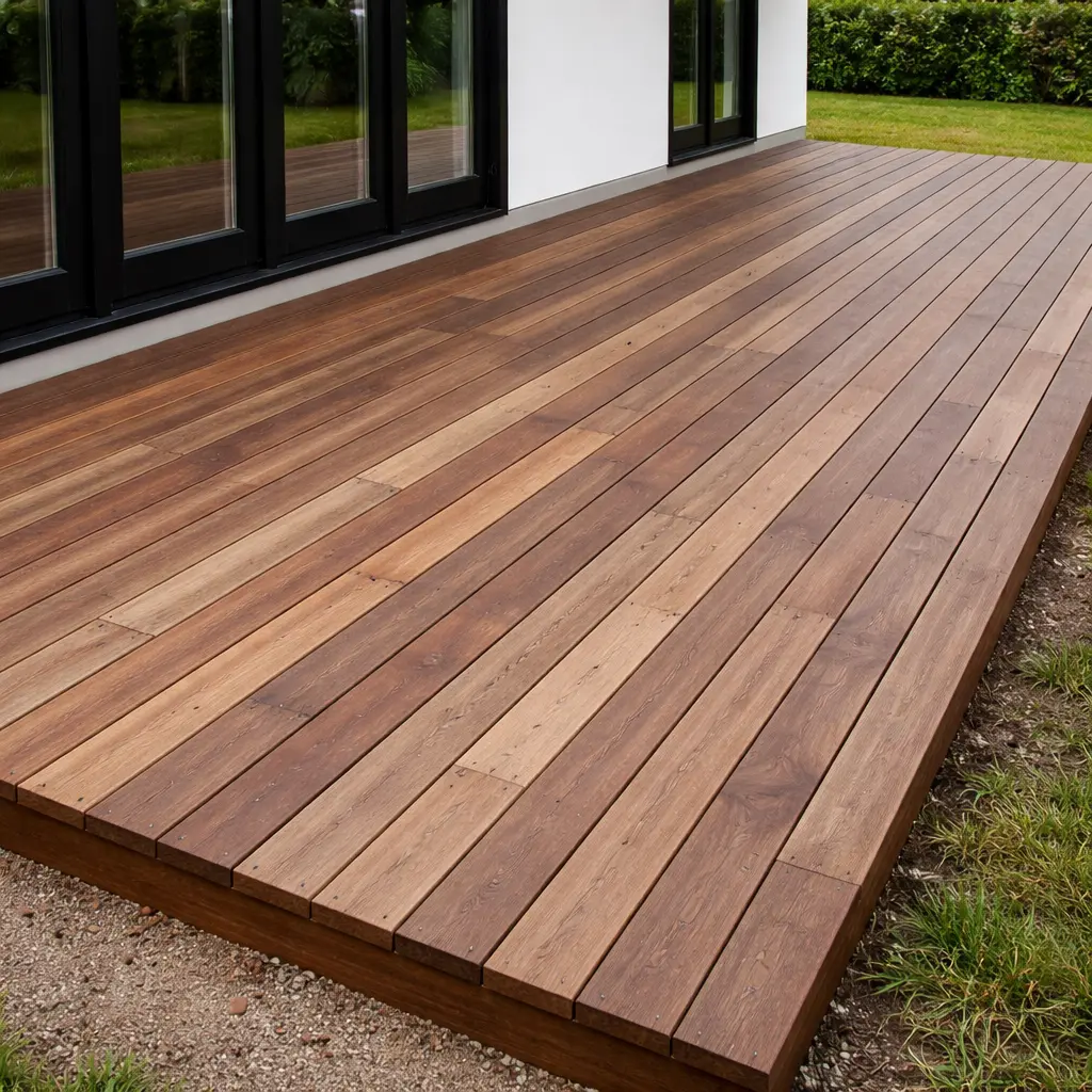 terrasse i hårdttræ