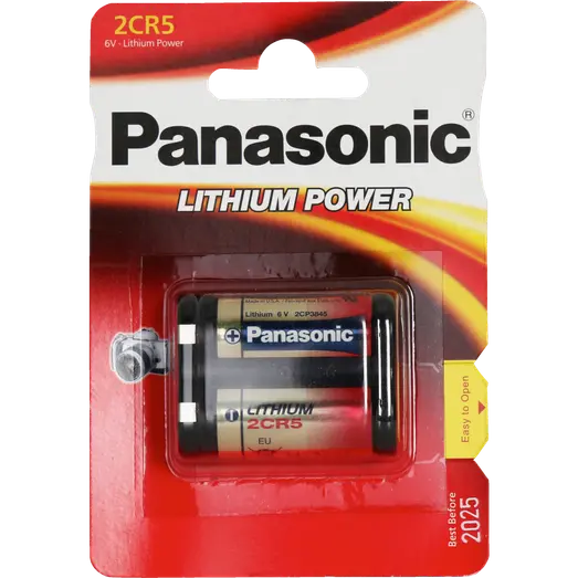 Panasonic fotolithium 2CR5 batteri