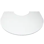 Morsø glasgulvplade halvcirkel flytbar til 7300/7400 serien 89 x 72 cm