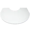 Morsø glasgulvplade halvcirkel flytbar til 7300/7400 serien 89 x 72 cm