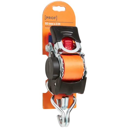 Prof lasterem m/auto-tilbagetræk 50 mm x 3m 750/1500 kg