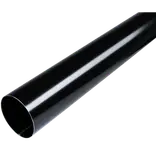 Plastmo nedløbsrør 75mm x 3m stål sort