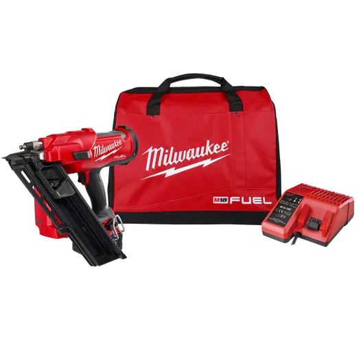 Milwaukee M18 FFN-502C Fuel™ 18V sømpistol 2x5.0 Ah batterier og lader