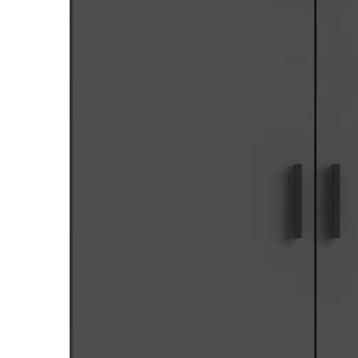 Sprint garderobeskab m/2 låger og 3 skuffer mat grå