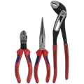 Knipex tangsæt kraft-sidebider/fladrundtang/vandpumpetang