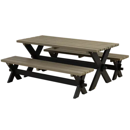 Plus Nostalgi Plankesæt 177 cm gråbrun