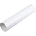 Duka ventilationsrør Ø100 x 500 mm glatte ender - hvid