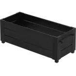 PLUS Cubic blomsterkasse m/fødder 120×50 cm sort