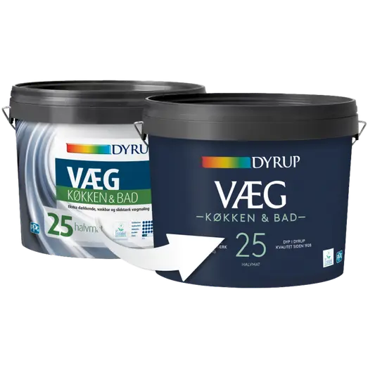 Dyrup vægmaling køkken og bad 25 hvid