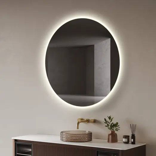 Milobad CL065-1 spejl m/LED frosted Ø90 cm