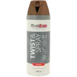 Plasti-Kote twist spraymaling 400 ml blank kastanjebrun