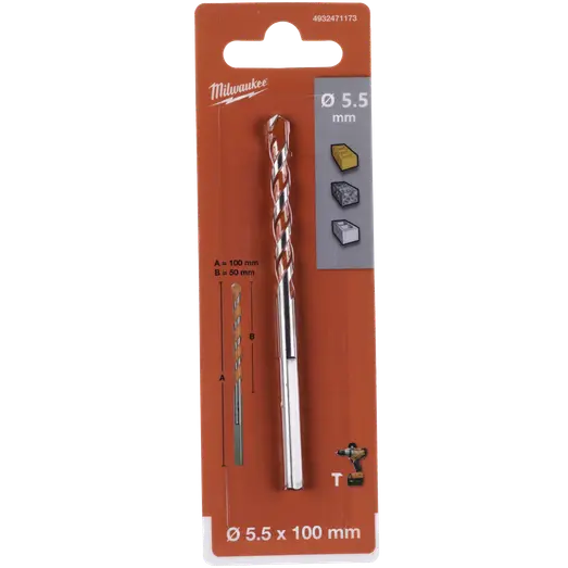 Milwaukee premium murbor med karbidspids 5,5x100 mm