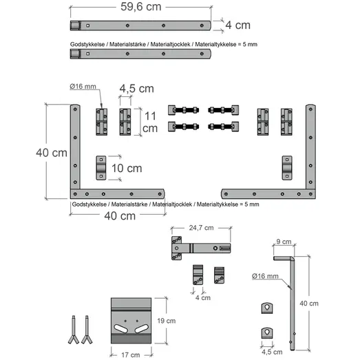 Plus Tokyo Dobbeltlåge inkl. beslag  200x180 cm