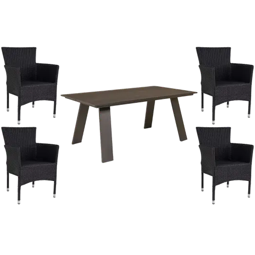 Anholt havemøbelsæt med 4 Guldborg stole