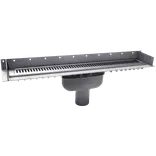 Purus Line afløbsrendesæt med vandlås rib 800 Ø50 mm
