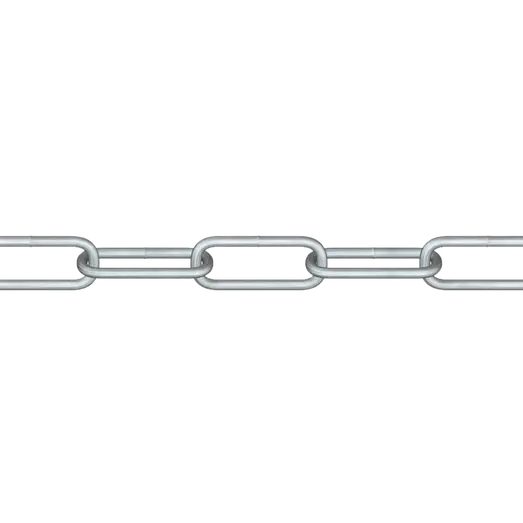Roliba langleddet kæde el-galvaniseret 5 mm x 5 m