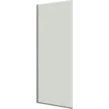 Scanbad brusevæg D 99x197,8cm børstet satin/klart glas