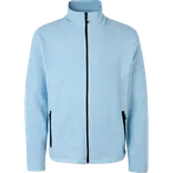 ID herre mikrofleece cardigan lys blå