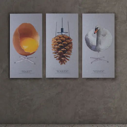 Art-Acoustic akustikbillede Koglen 9x600x1200 mm lys grå