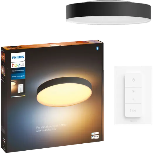 Philips Hue Enrave XL plafond Ø55,1 cm 48W sort