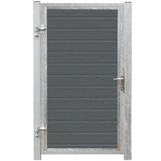 PLUS Artura komposit emkeltlåge 115×175 cm venstrehængt m/stolper til nedstøbning